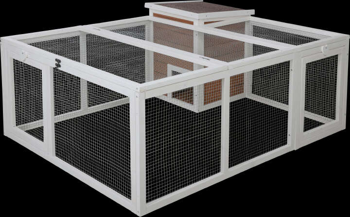 KERBL Freilaufgehege mit Unterschlupfhaus